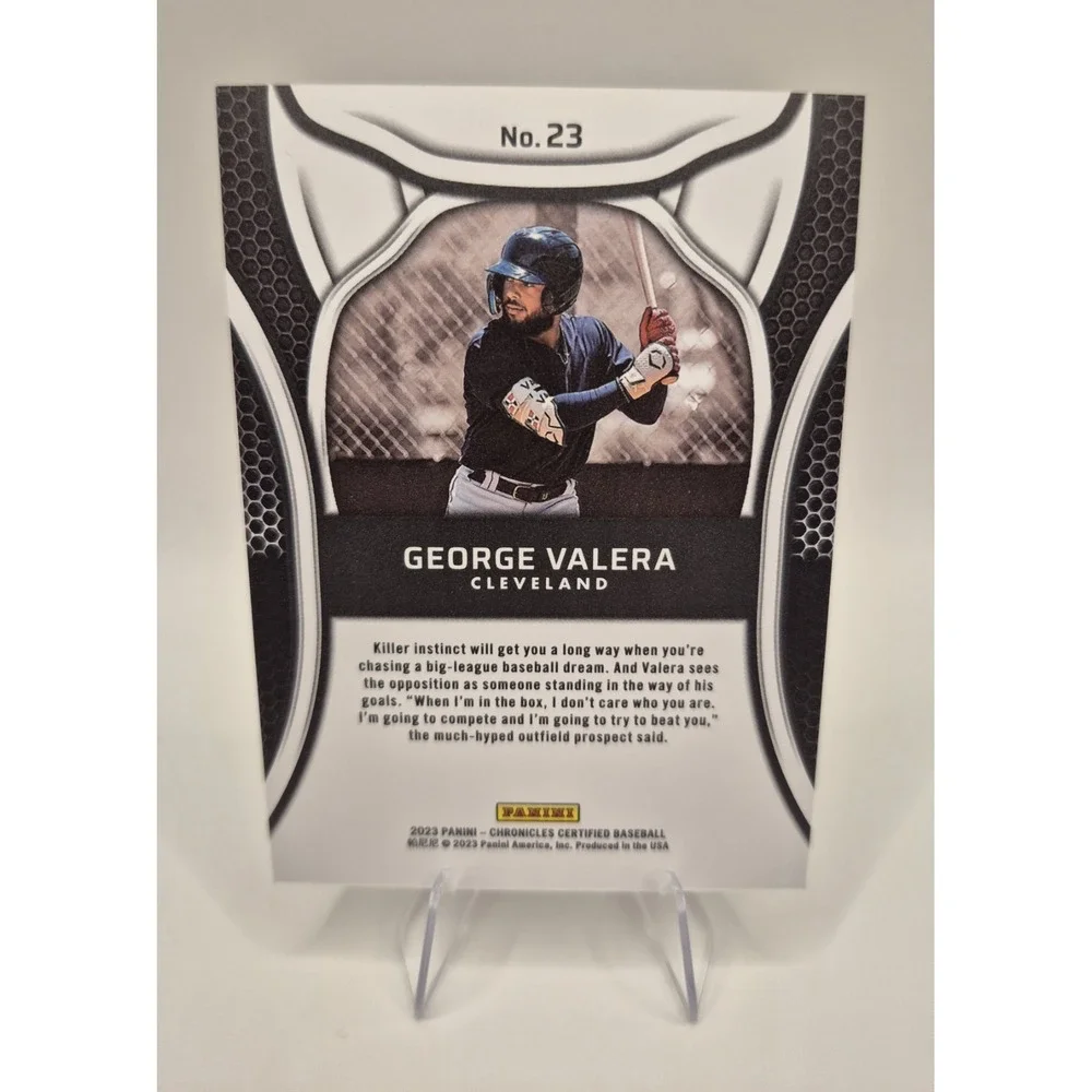 2023 Chronicles Certified George Valera #23 Mirror Purple /50 (RC) Current#Match